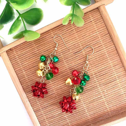 Flower Colored Bell Christmas Jewelry