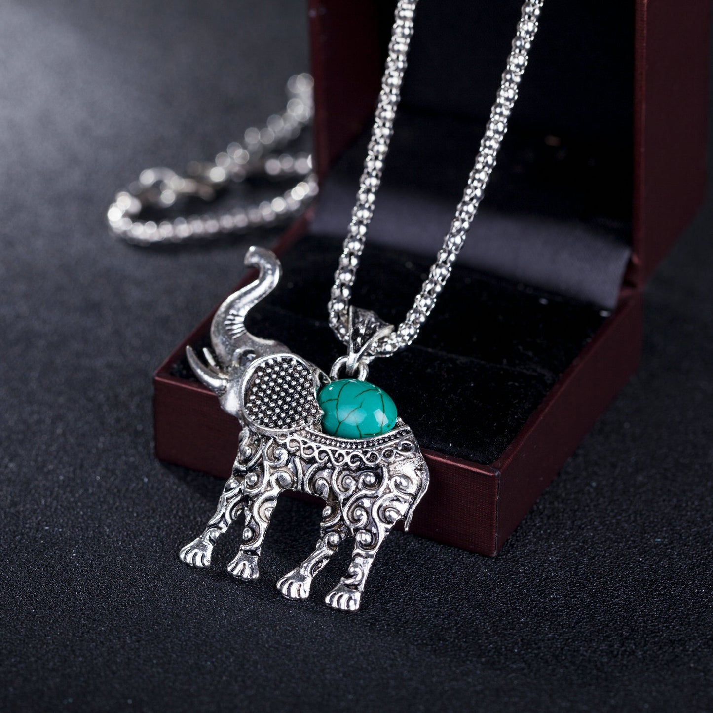 Turquoise Elephant Jewelry Set