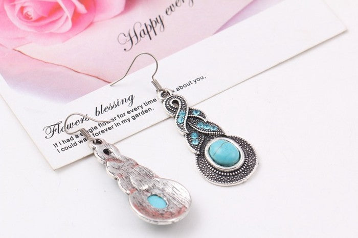 Turquoise necklace earrings Set