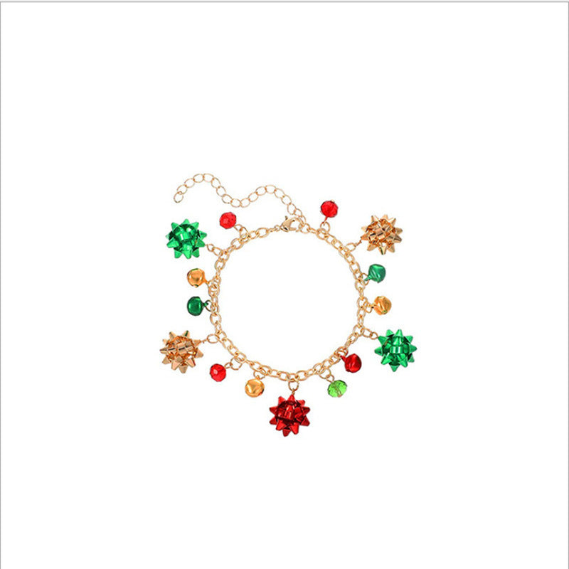 Flower Colored Bell Christmas Jewelry