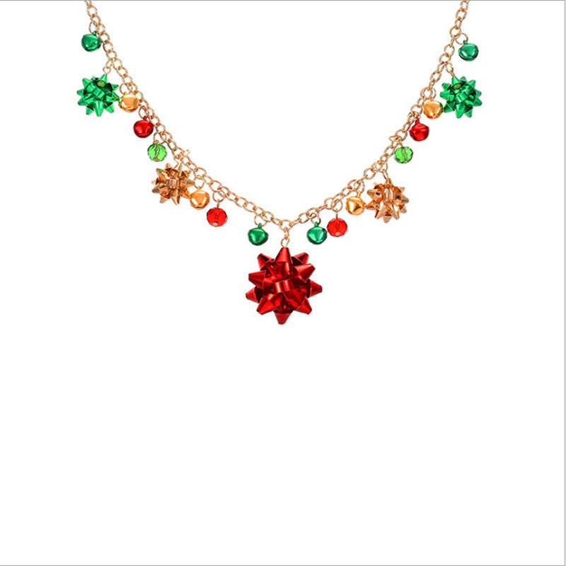 Flower Colored Bell Christmas Jewelry