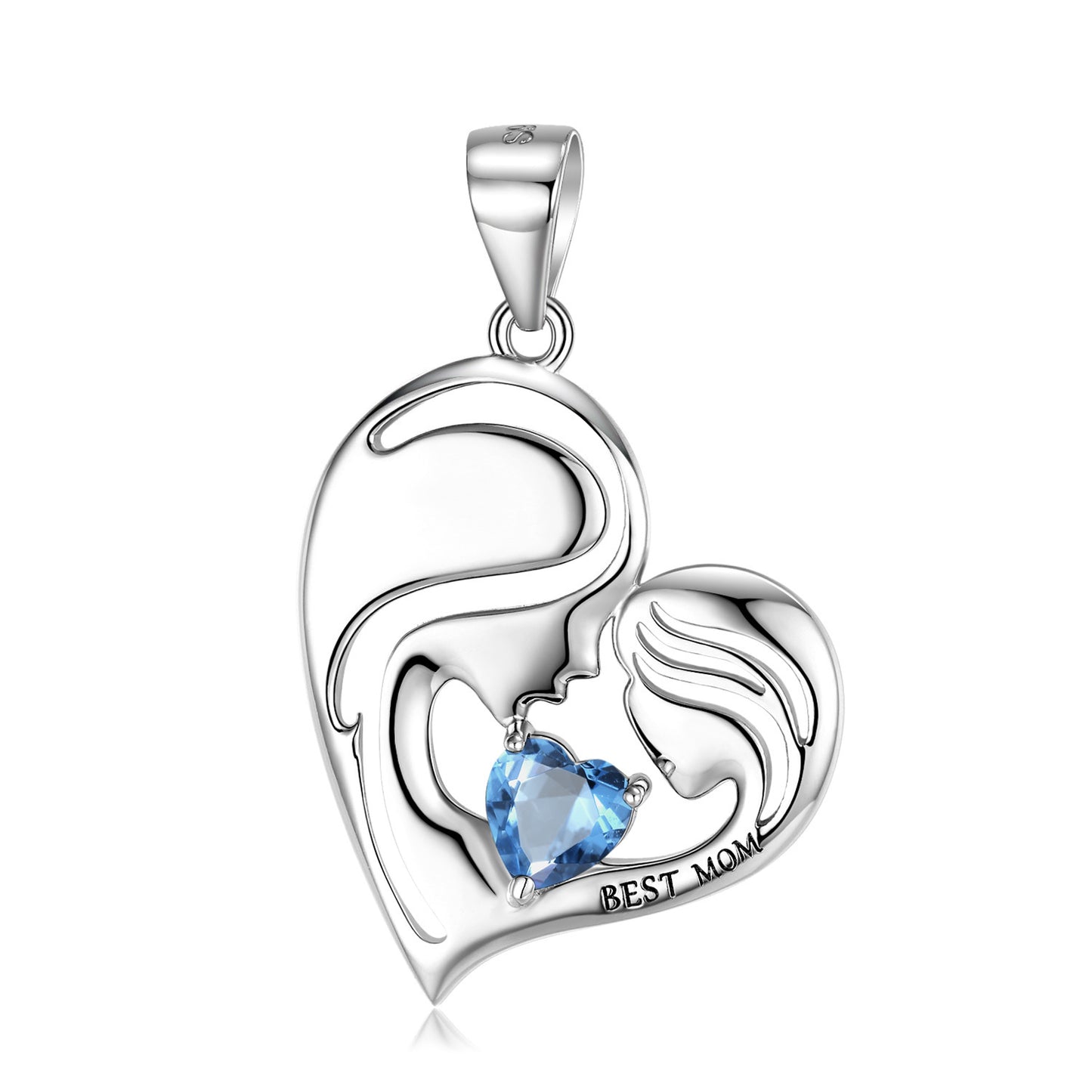 Sterling Silver Best Mom Necklace