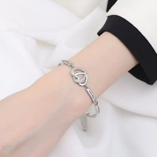 Love Engraved Zircon Bracelet