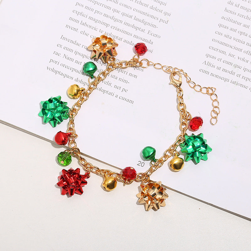 Flower Colored Bell Christmas Jewelry