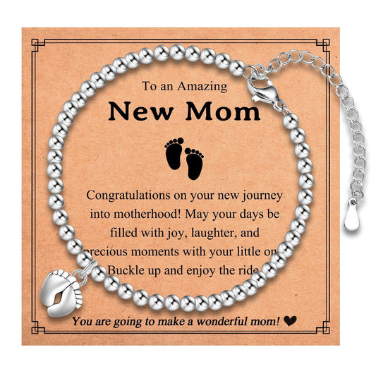Sliver Beads Bracelet Lobster Buckle