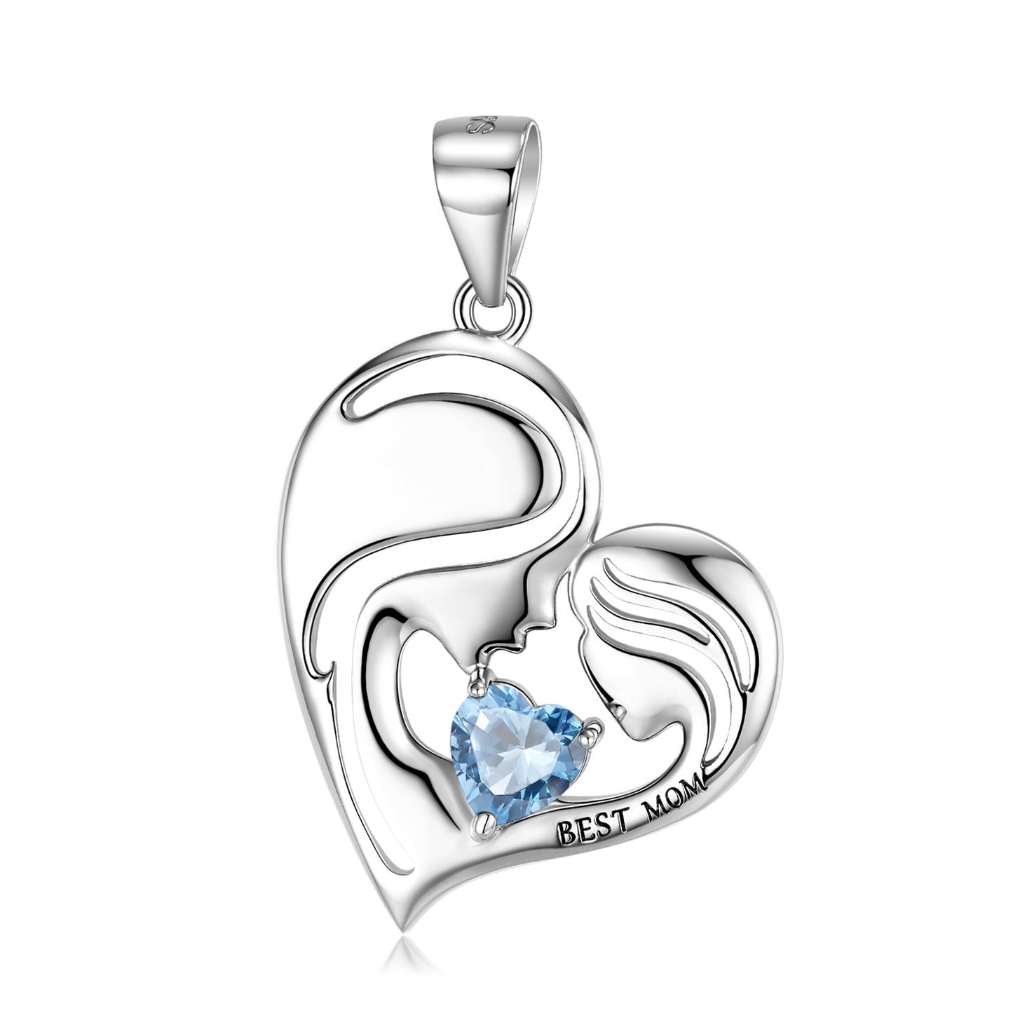 Sterling Silver Best Mom Necklace